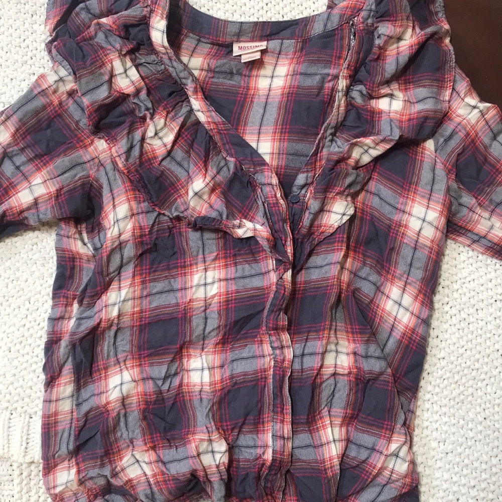 Button up plaid mission shirt